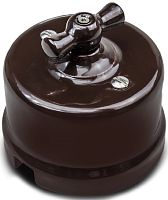 Выключатель-ретро керамика Bironi Лизетта 2-кл. коричневый картинка